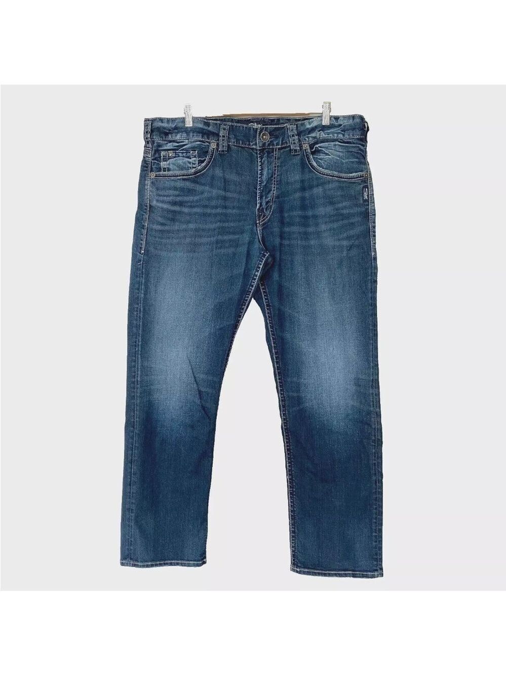 Silver Jeans Eddie Relaxed Fit Straight Leg Mens Sz 38x32